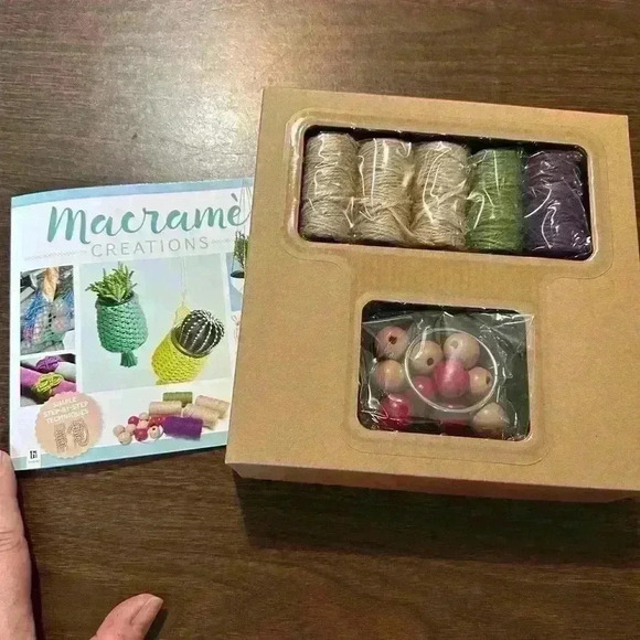 NIB Macrame Creations Kit. Beginners. Jute And Beads. - Picture 3 of 7